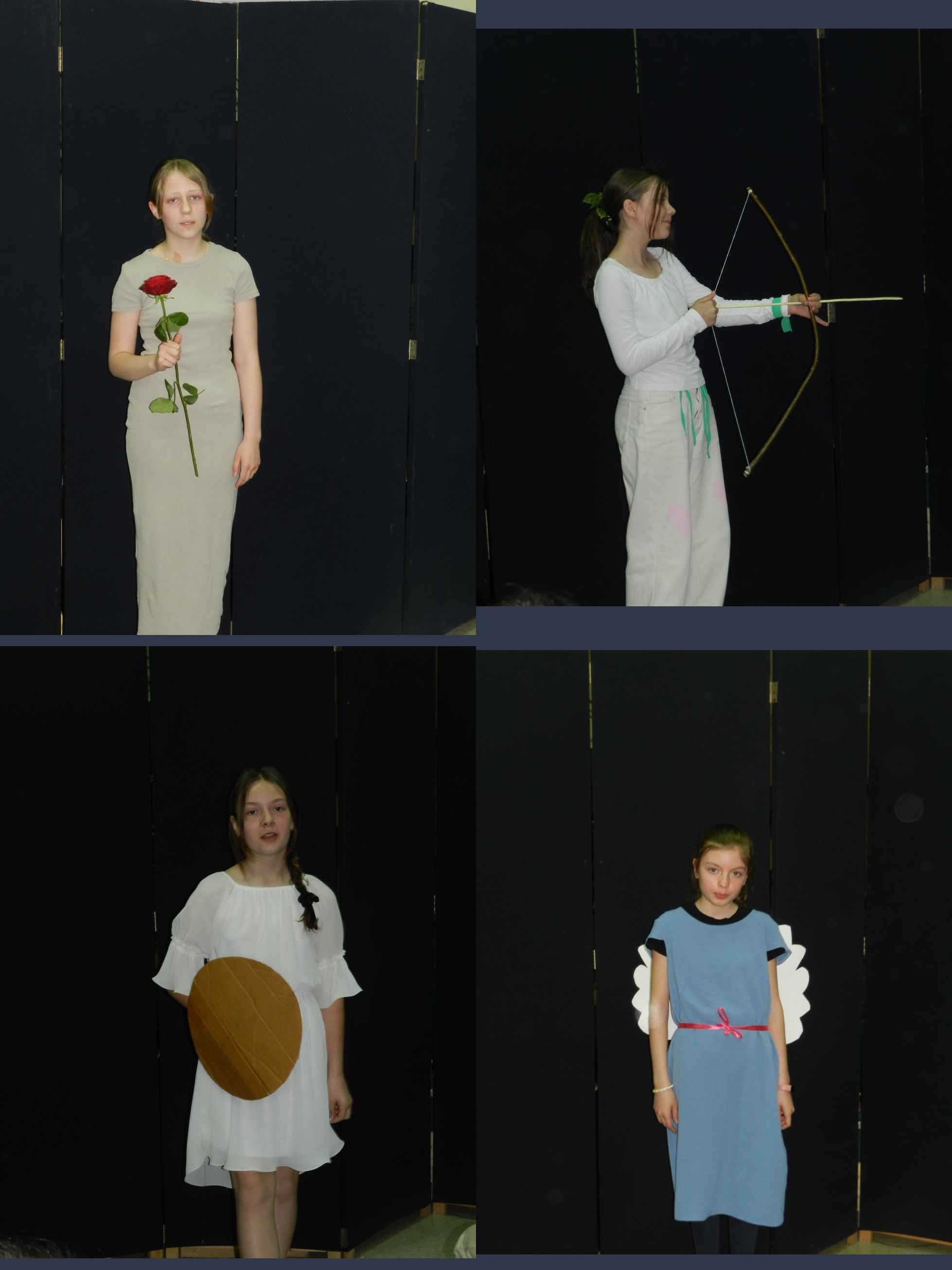 Uczennice w roli greckich bogiń